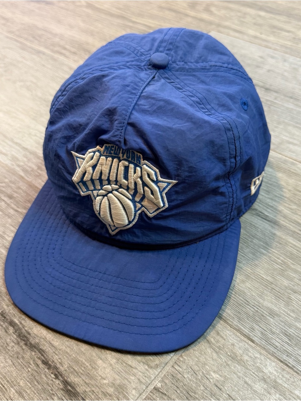 New York Knicks NBA Blue Nylon 19TWENTY Adjustable Hat New Era Sporty NY BBall